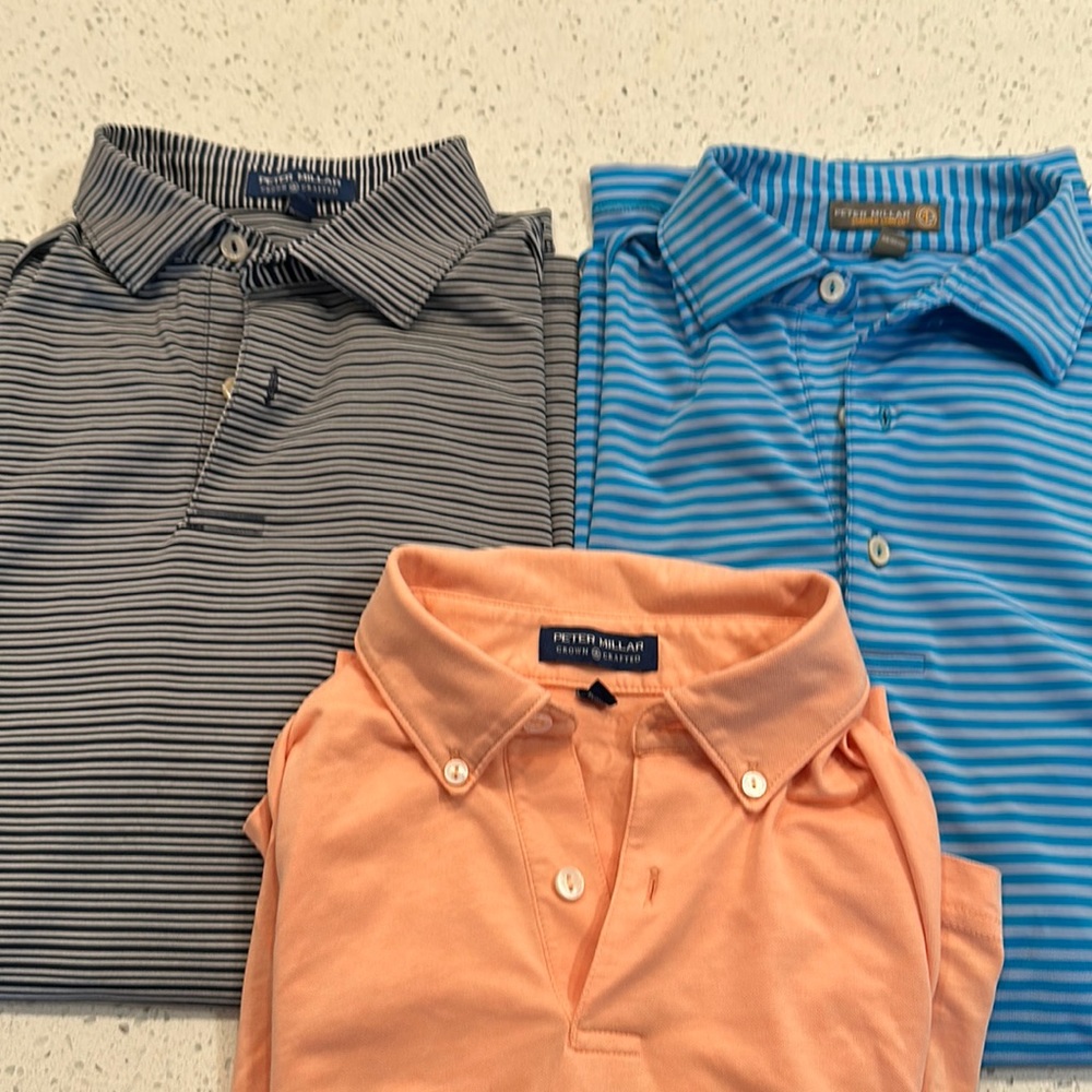 Lot of three peter millar polos size small